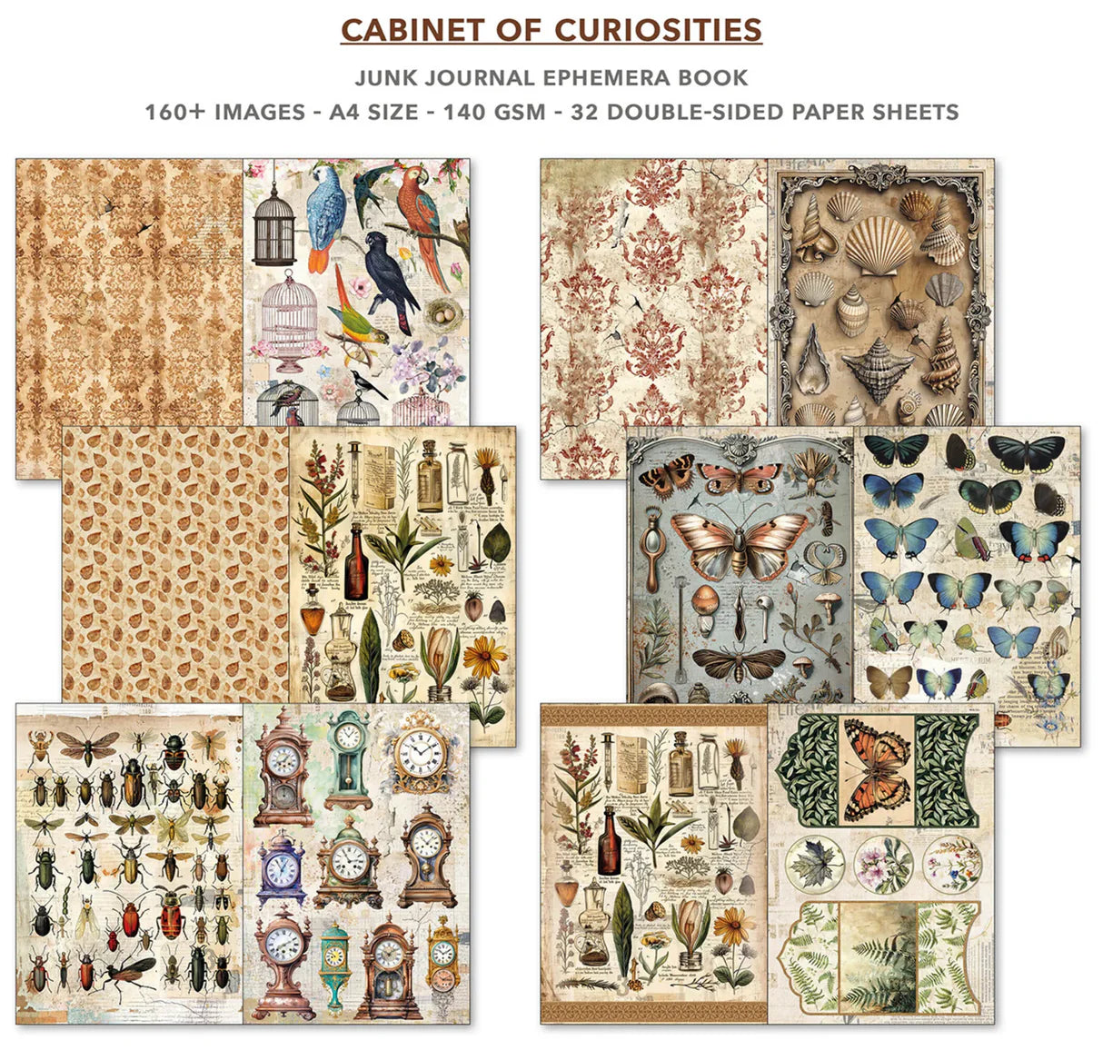 Ciao Bella - Junk Journal & Ephemera Book -Cabinet Of Curiosities