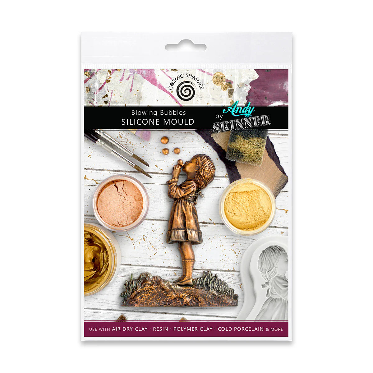 Cosmic Shimmer - Andy Skinner  Silicone Mould - Blowing Bubbles