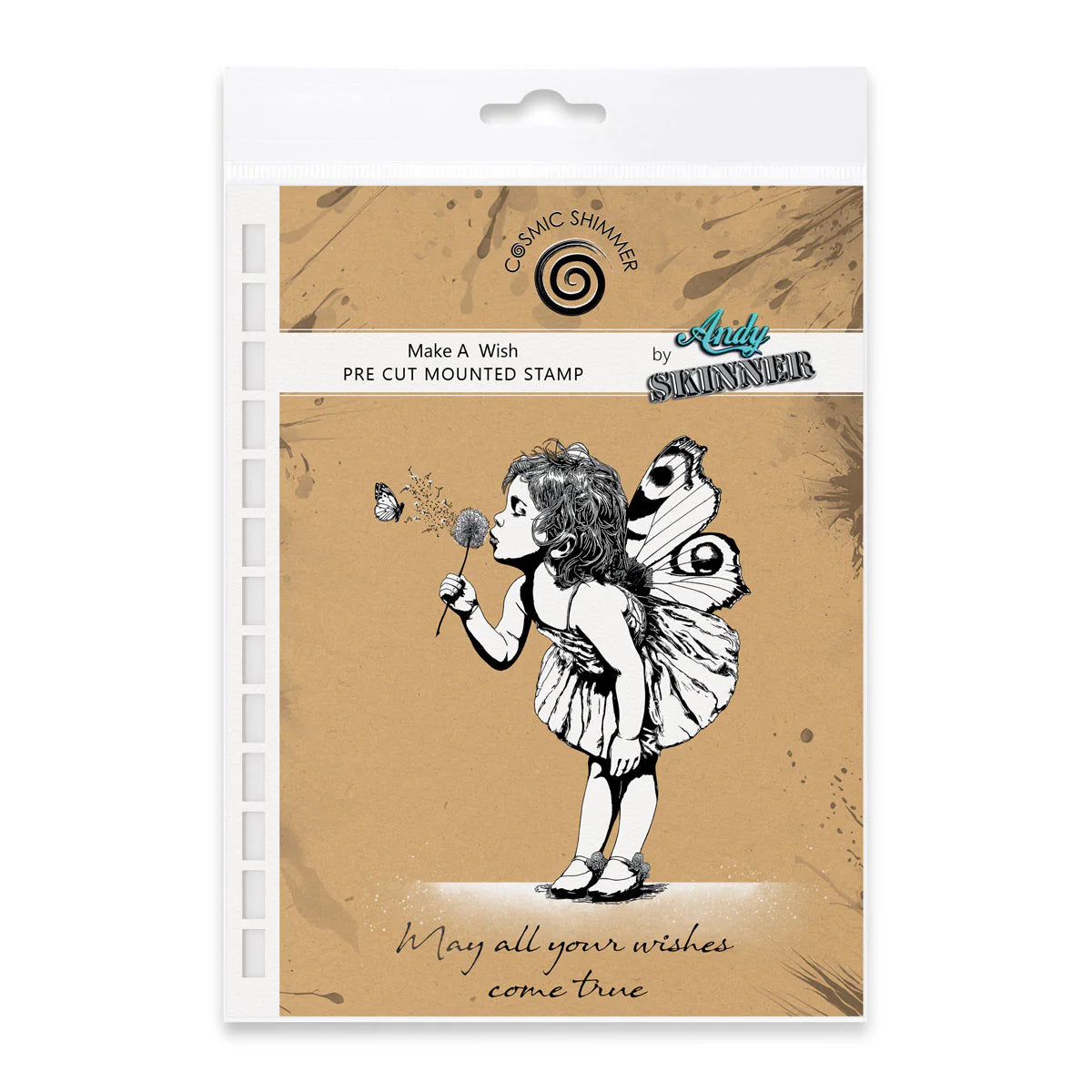 Cosmic Shimmer - Andy Skinner  Pre Cut Mounted Stamp - Make A Wish