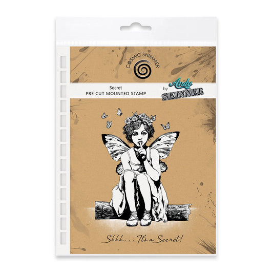 Cosmic Shimmer - Andy Skinner  Pre Cut Mounted Stamp - Secret