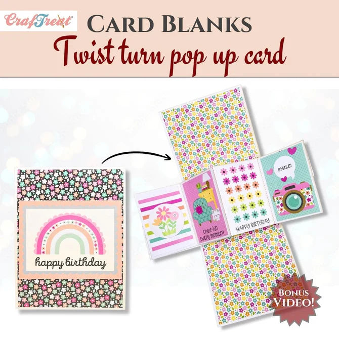 Craftreat - Card Blanks -  Twist Turn Pop Up Card