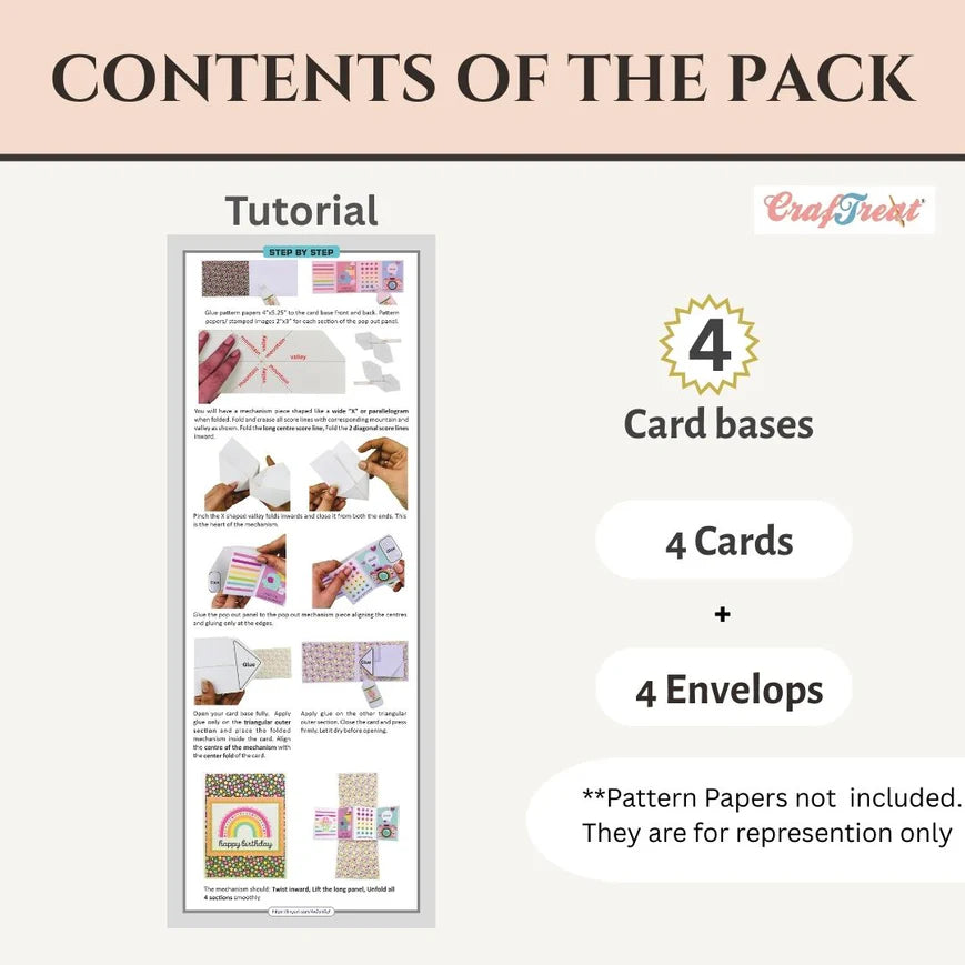Craftreat - Card Blanks -  Twist Turn Pop Up Card