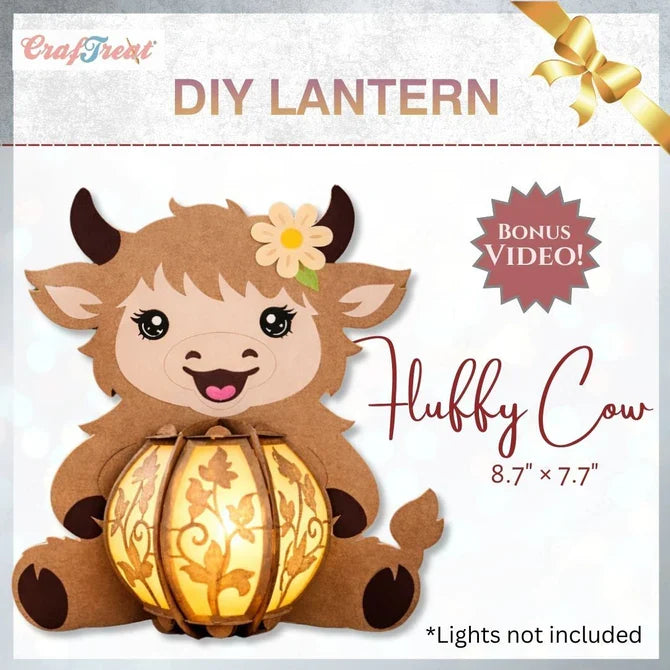 Craftreat - DIY Paper Lanterns - Fluffy Cow