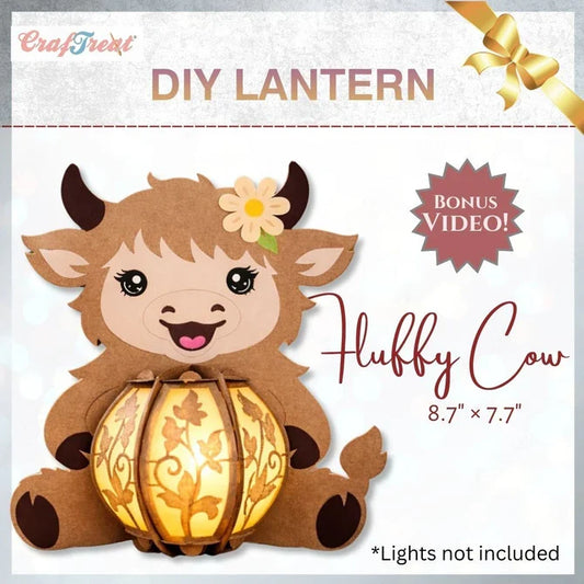 Craftreat - DIY Paper Lanterns - Fluffy Cow