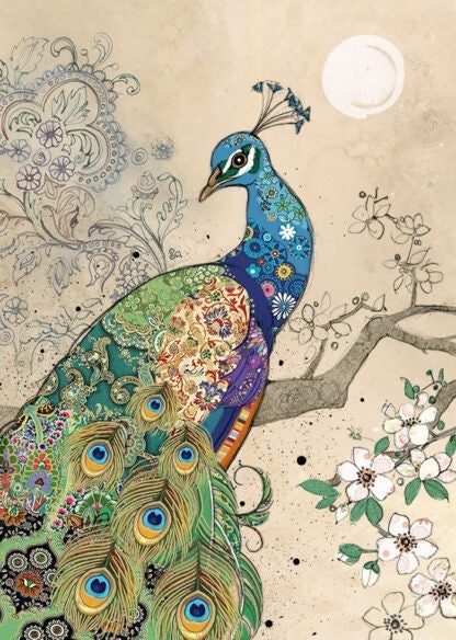 Bug Art Luxury Greeting Cards - Peacock