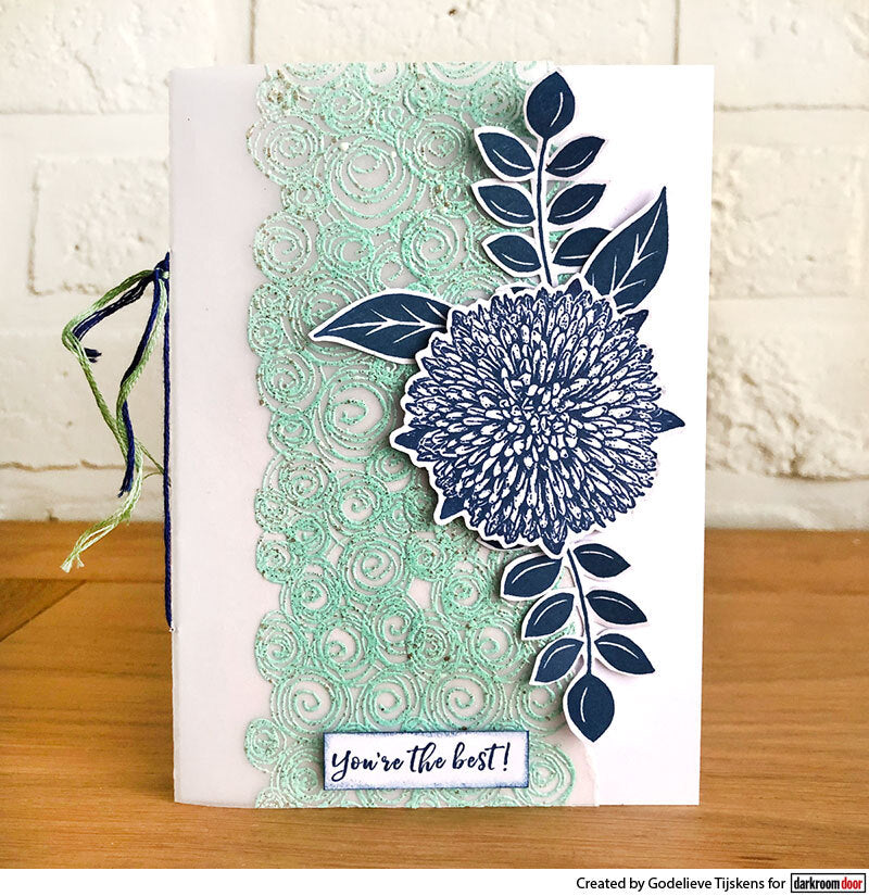Rubber Stamp - Darkroom Door - Abstract Stamp - Swishy Swirls