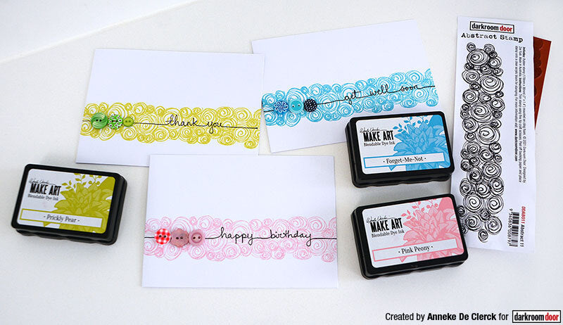 Rubber Stamp - Darkroom Door - Abstract Stamp - Swishy Swirls