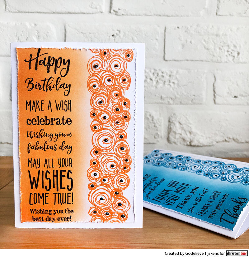 Rubber Stamp - Darkroom Door - Abstract Stamp - Swishy Swirls