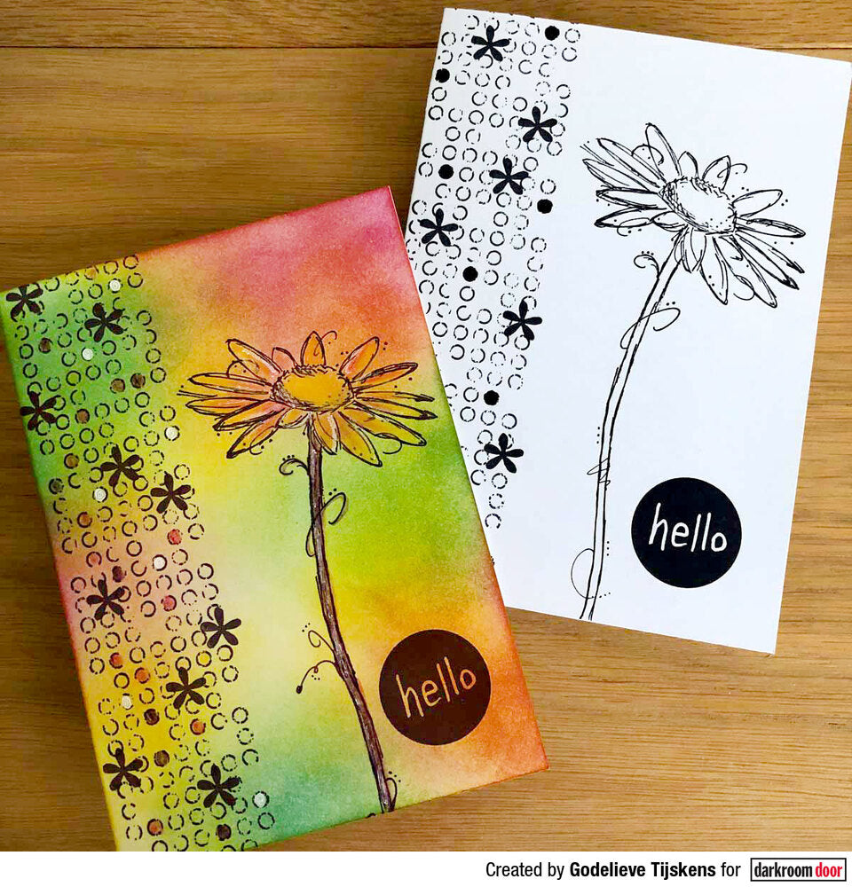 Rubber Stamp - Darkroom Door - Abstract Stamp - Faded Circles