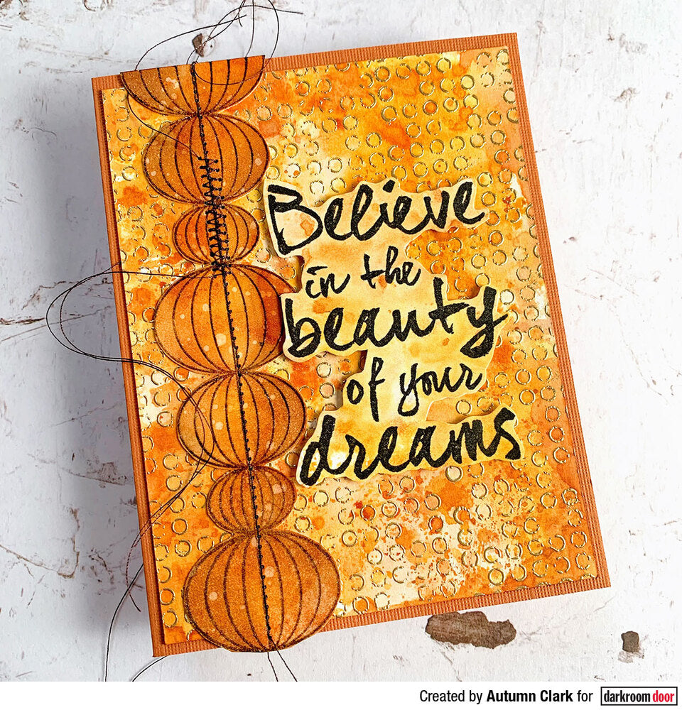 Rubber Stamp - Darkroom Door - Abstract Stamp - Faded Circles