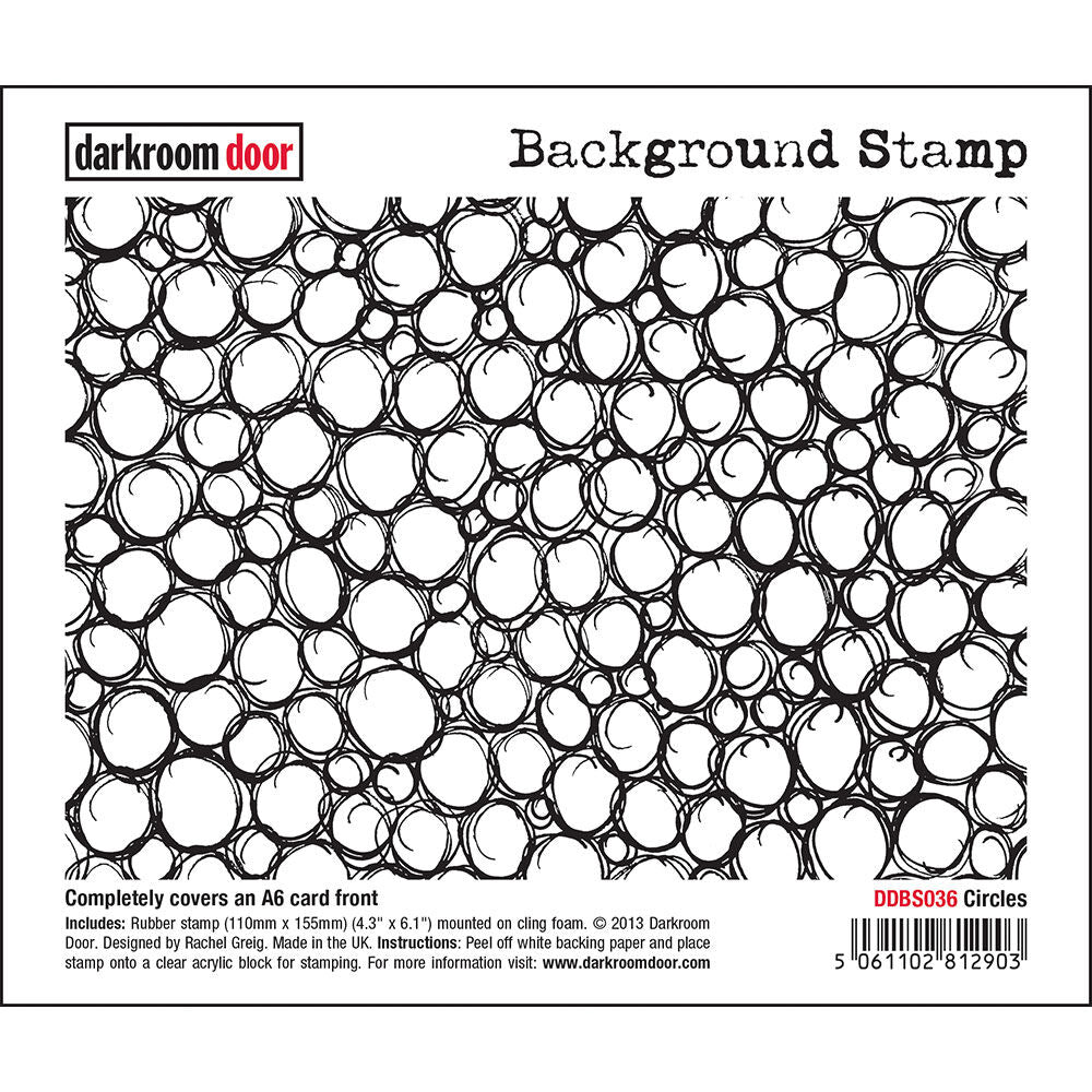 Rubber Stamp - Darkroom Door - Background Stamp -Circles