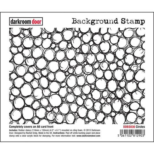 Rubber Stamp - Darkroom Door - Background Stamp -Circles