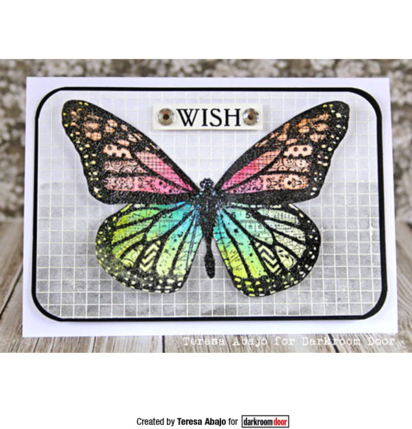 Rubber Stamp - Darkroom Door - Background Stamp - Grid