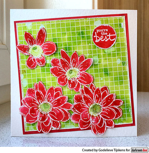 Rubber Stamp - Darkroom Door - Background Stamp - Grid