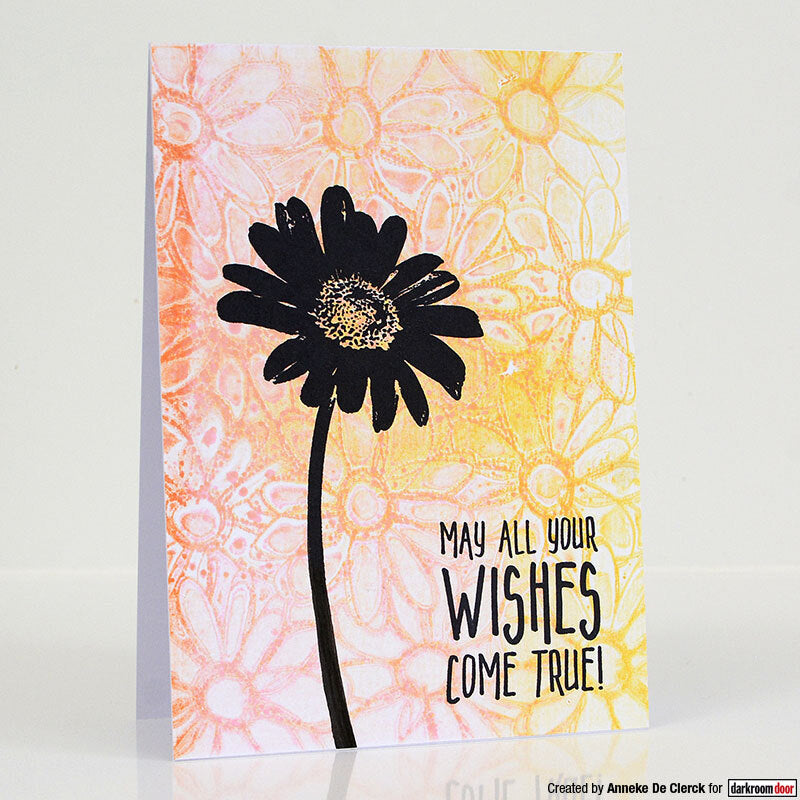 Rubber Stamp - Darkroom Door - Background Stamp -Daisy Delight