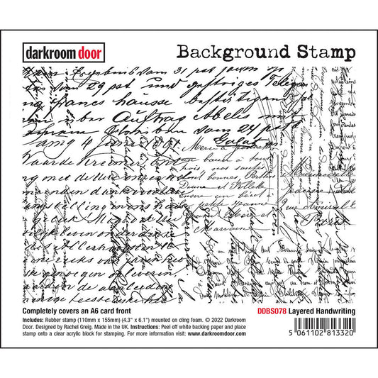 Rubber Stamp - Darkroom Door - Background Stamp - Layered Handwriting