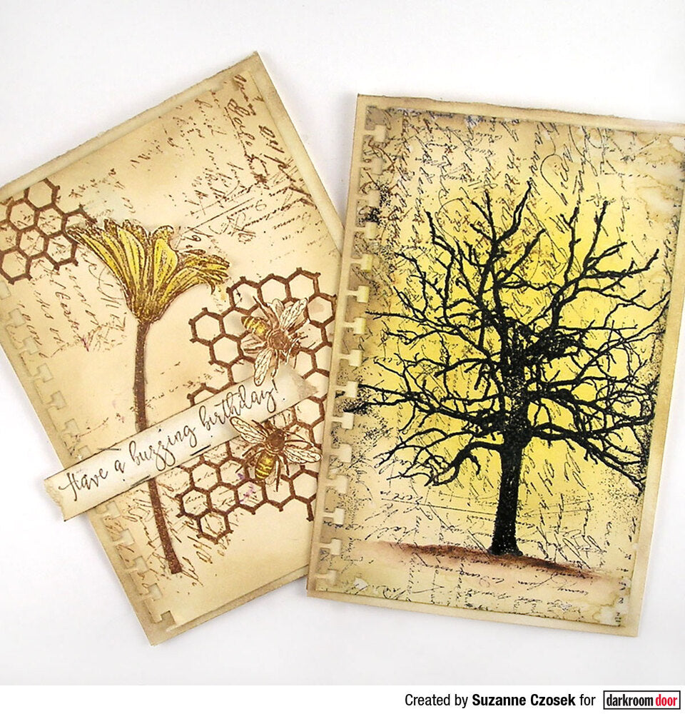 Rubber Stamp - Darkroom Door - Background Stamp - Layered Handwriting