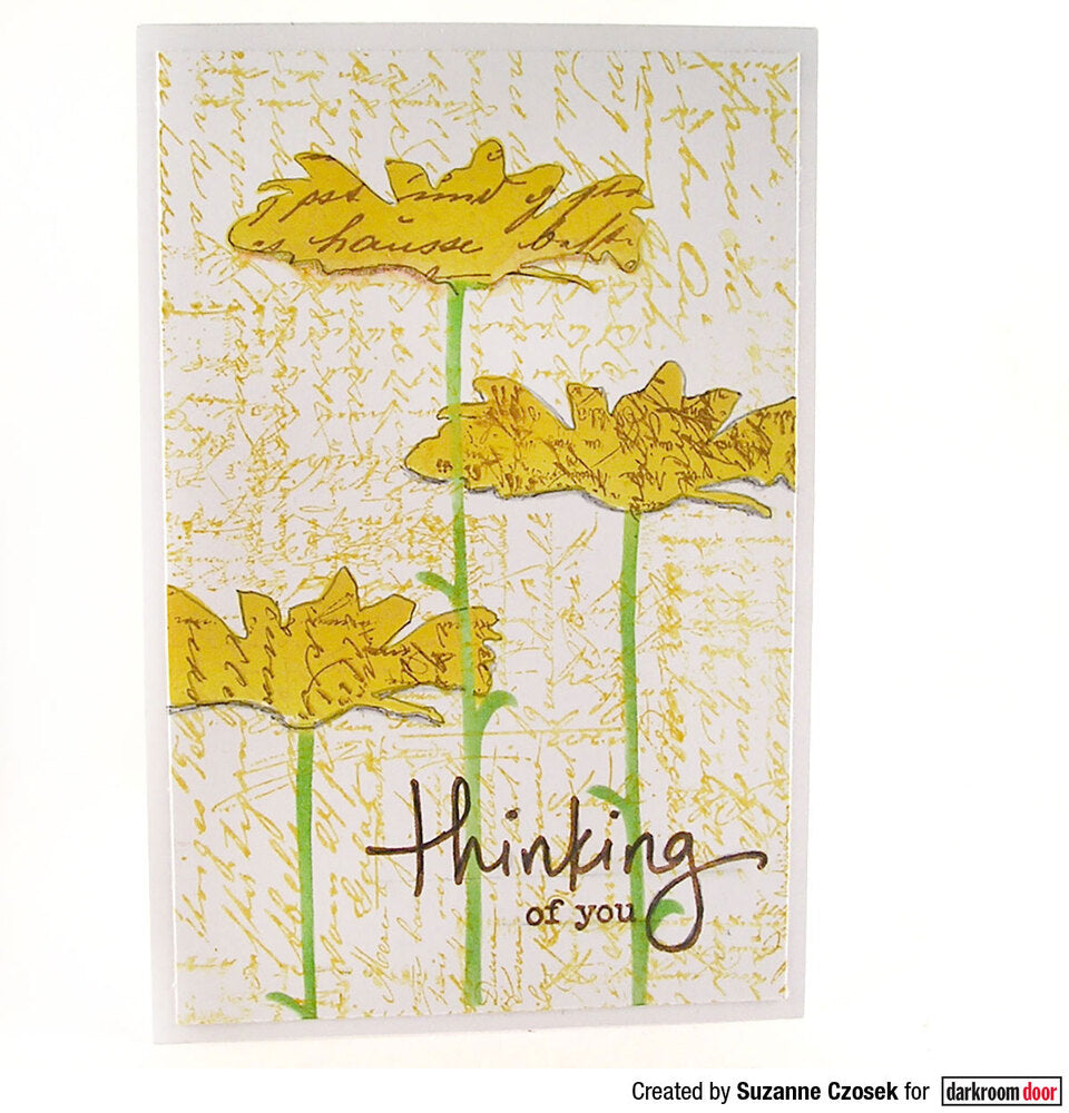 Rubber Stamp - Darkroom Door - Background Stamp - Layered Handwriting