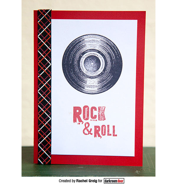 Rubber Stamp - Darkroom Door - Eclectic Stamp - Vinyl Record