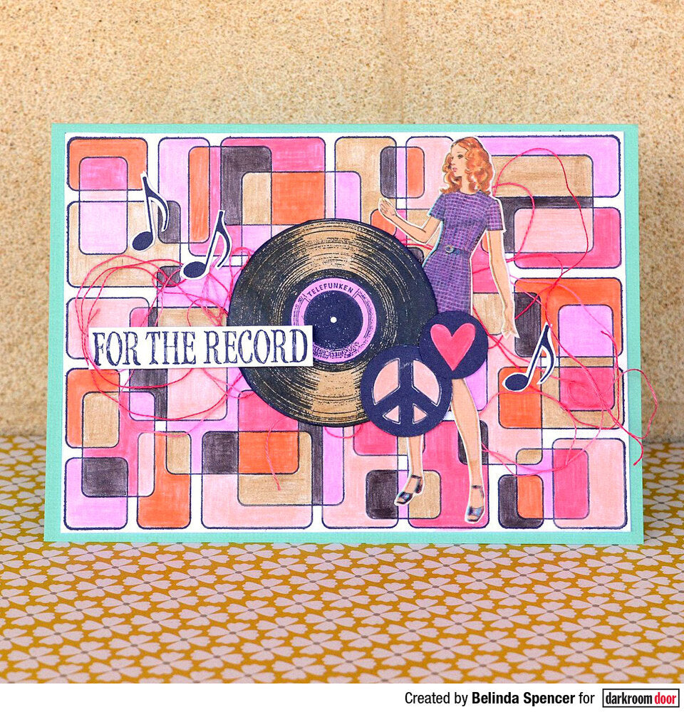 Rubber Stamp - Darkroom Door - Eclectic Stamp - Vinyl Record