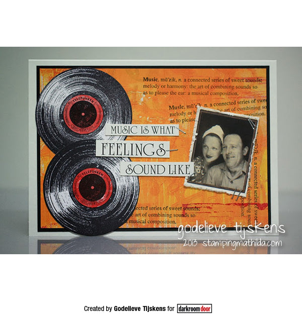 Rubber Stamp - Darkroom Door - Eclectic Stamp - Vinyl Record
