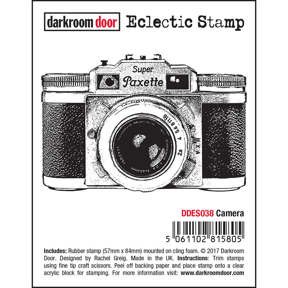 Rubber Stamp - Darkroom Door - Eclectic Stamp - Camera