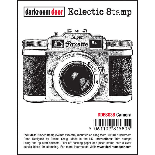Rubber Stamp - Darkroom Door - Eclectic Stamp - Camera