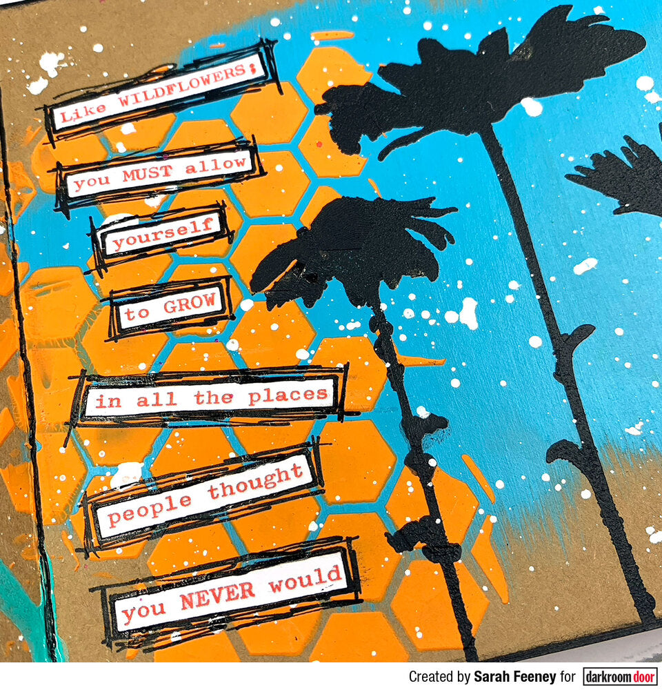 Stencil - Darkroom Door -Honeycomb (Large)