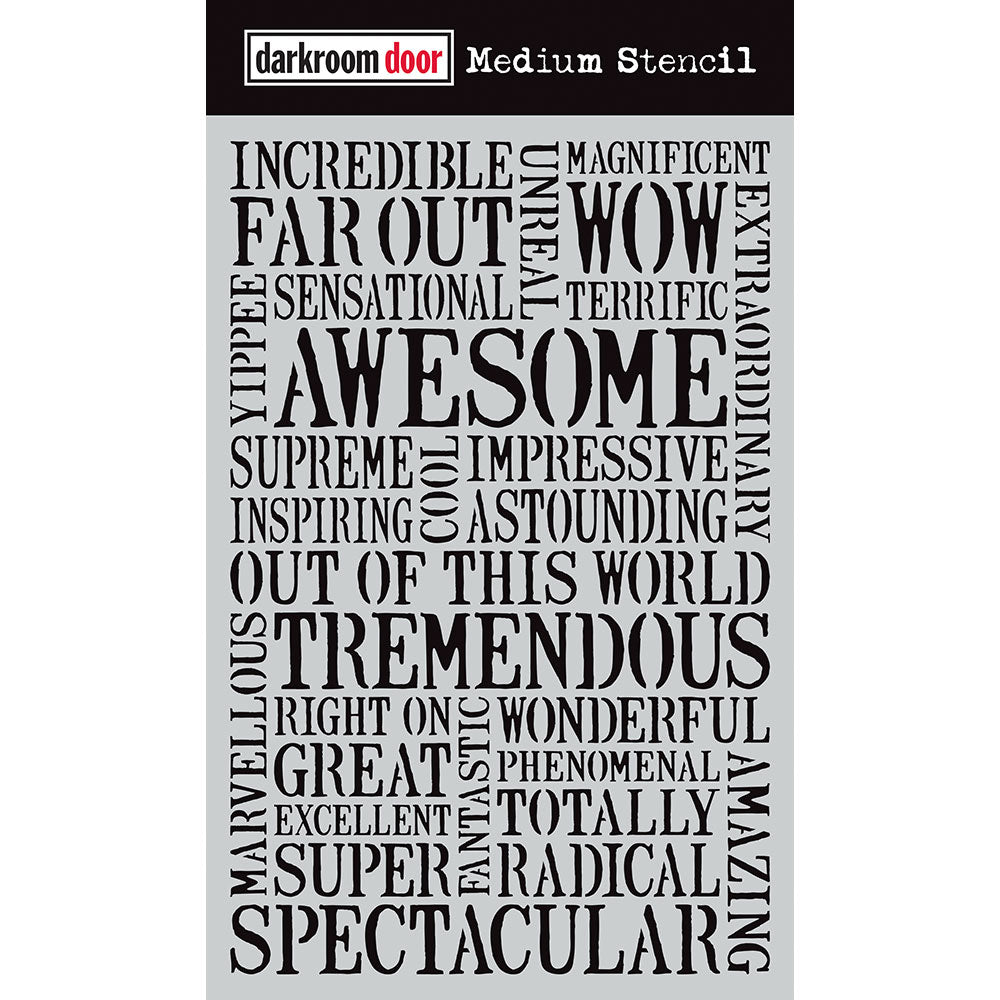 Stencil - Darkroom Door - Awesome (Medium)