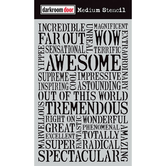 Stencil - Darkroom Door - Awesome (Medium)