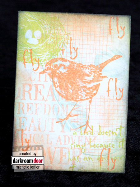 Rubber Stamp - Darkroom Door - Love Birds
