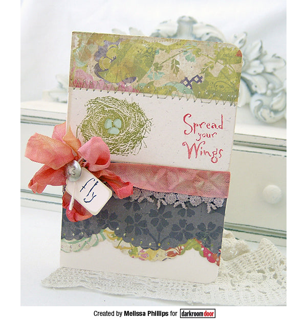 Rubber Stamp - Darkroom Door - Love Birds