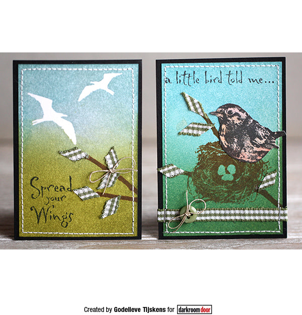 Rubber Stamp - Darkroom Door - Love Birds