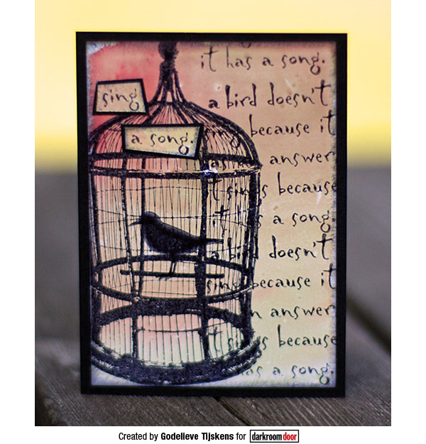 Rubber Stamp - Darkroom Door - Love Birds