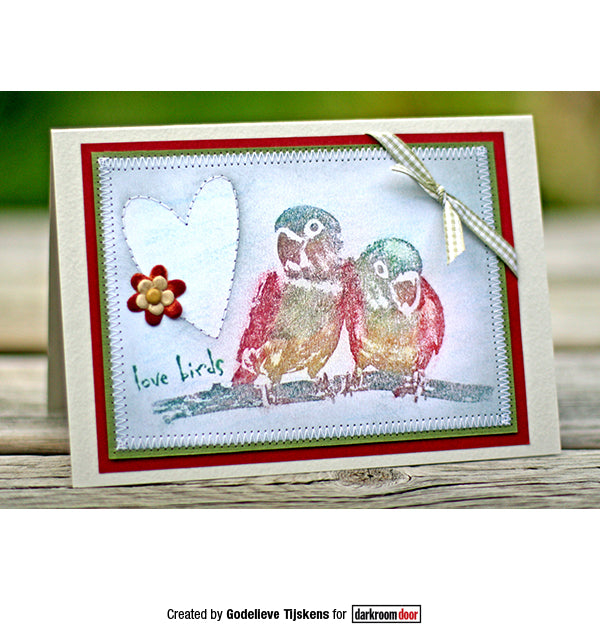 Rubber Stamp - Darkroom Door - Love Birds