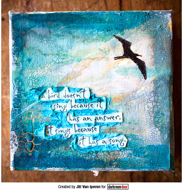 Rubber Stamp - Darkroom Door - Love Birds