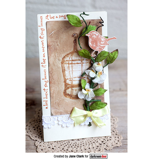 Rubber Stamp - Darkroom Door - Love Birds