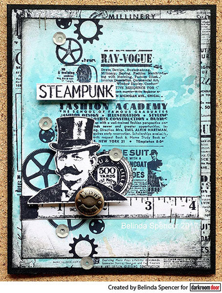Rubber Stamp - Darkroom Door - Steampunk