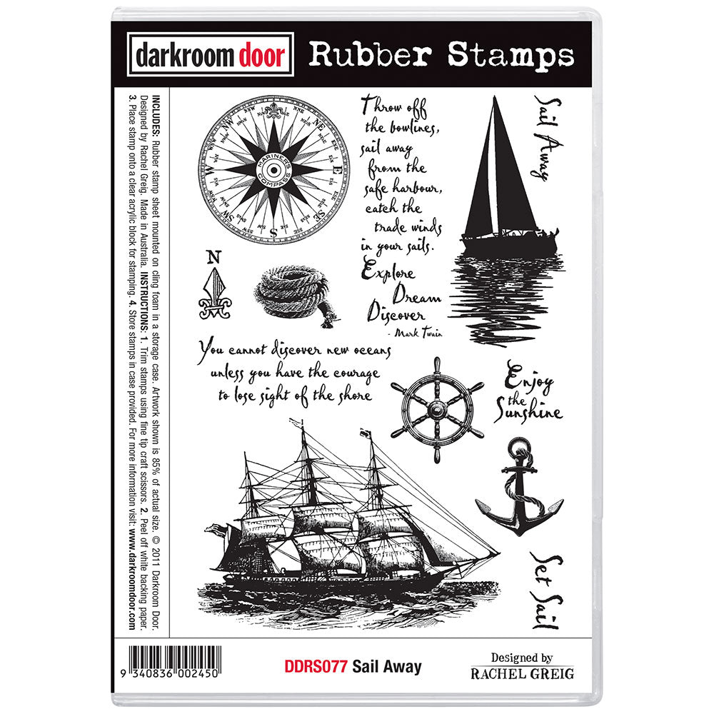 Rubber Stamp - Darkroom Door - Sail Away