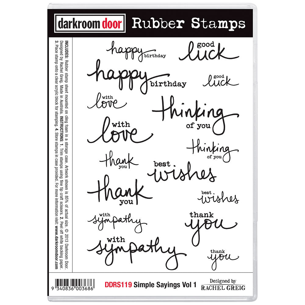 Rubber Stamp - Darkroom Door - Simple Sayings Vol 1