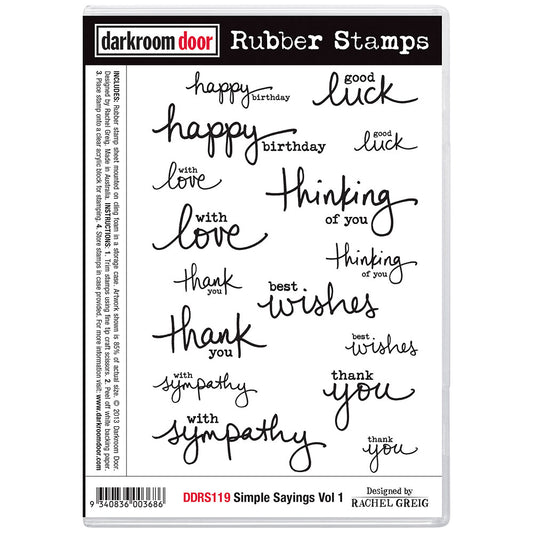 Rubber Stamp - Darkroom Door - Simple Sayings Vol 1