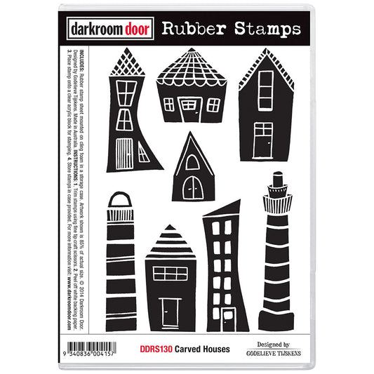 Rubber Stamp - Darkroom Door - Carved Houses