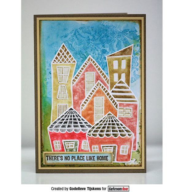 Rubber Stamp - Darkroom Door - Carved Houses