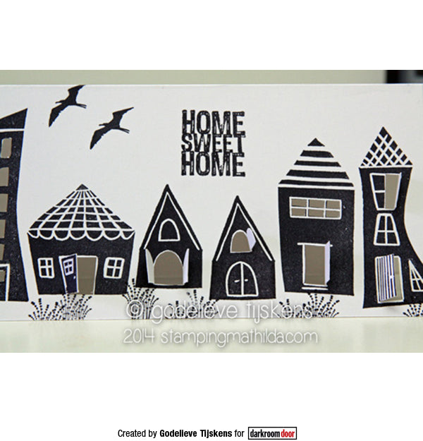 Rubber Stamp - Darkroom Door - Carved Houses