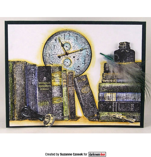 Rubber Stamp - Darkroom Door - Bookworm