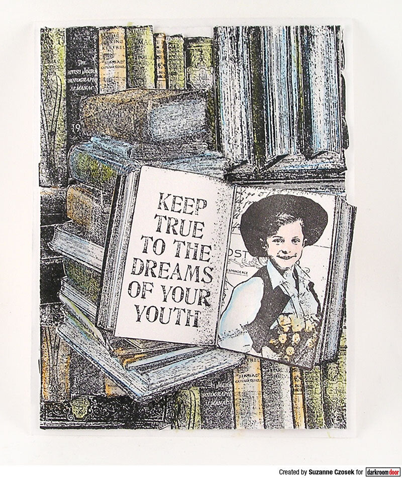 Rubber Stamp - Darkroom Door - Bookworm