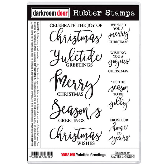 Rubber Stamp - Darkroom Door - Yuletide Greetings