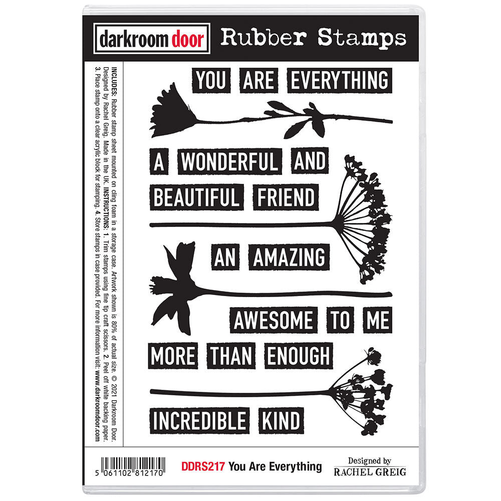 Rubber Stamp - Darkroom Door - You Are Everything