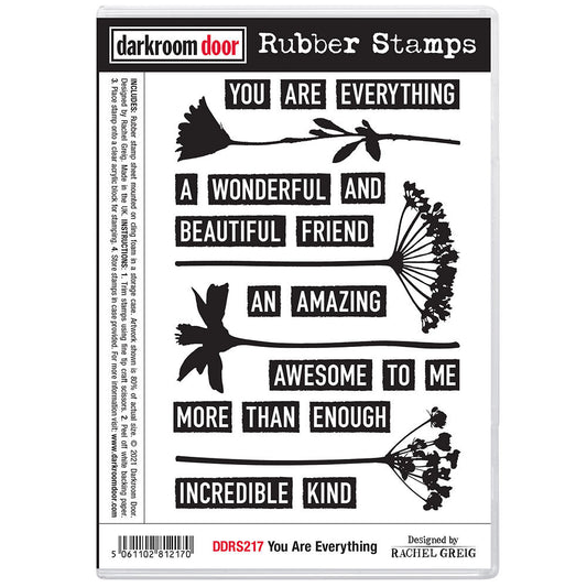 Rubber Stamp - Darkroom Door - You Are Everything