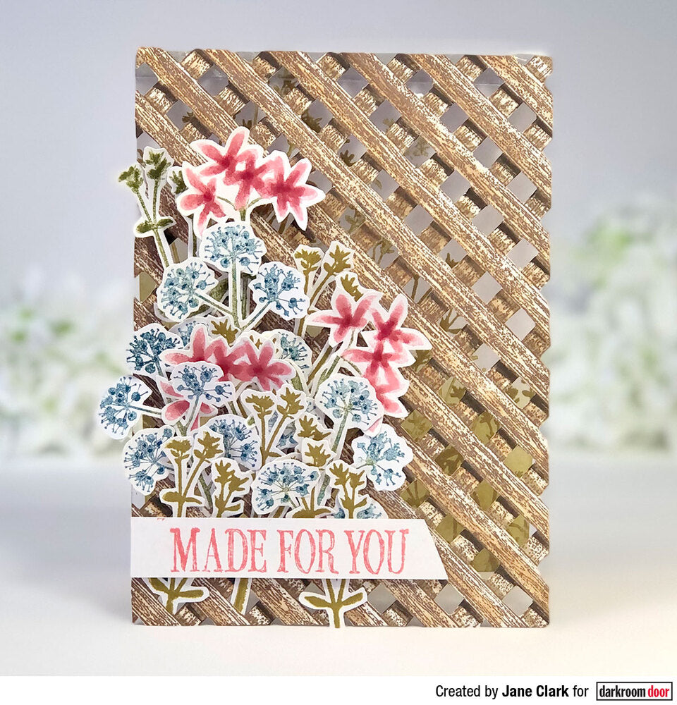 vRubber Stamp - Darkroom Door - Gathered Flowers